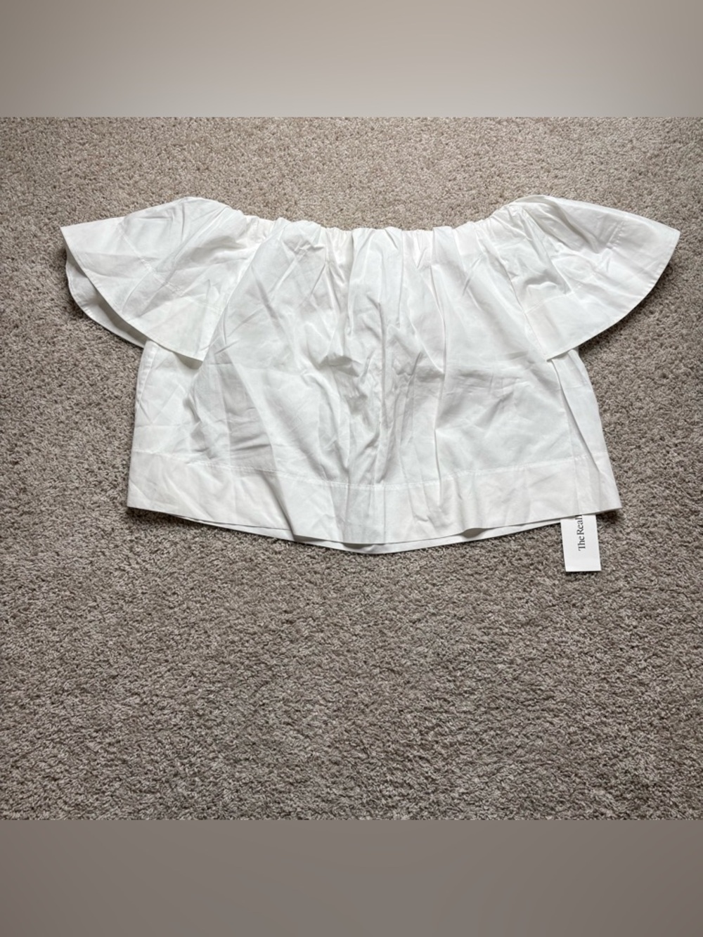 Vince Off The Shoulder Cropped Blouse